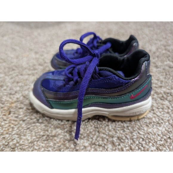 Nike Other - Nike Air Max 95 Shoes Toddler Size 9C (A09212-500) Metallic Purple And Teal READ